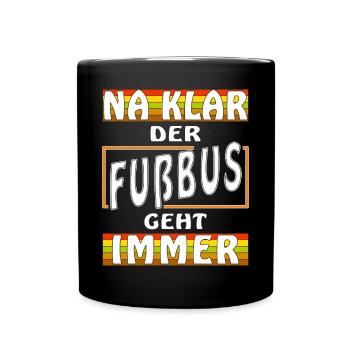 FUßBUS GEHT IMMER - Tasse einfarbig - Schwarz - Vorne