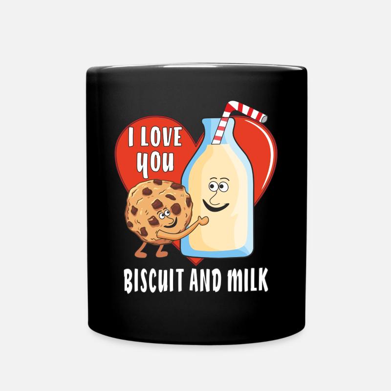 JE T’AIME BISCUIT ET LAIT - Mug uni - noir