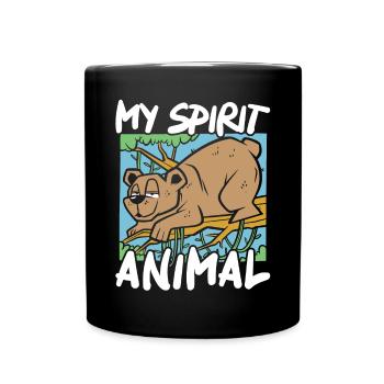 Mein Geist Tier Bär Liebhaber Tierwelt Tier Bär - Tasse einfarbig - Schwarz - Vorne