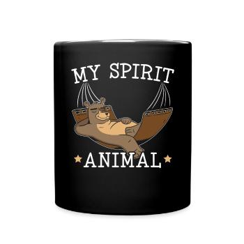 Mein Geist Tier Bär Liebhaber Tierwelt Tier Bär - Tasse einfarbig - Schwarz - Vorne