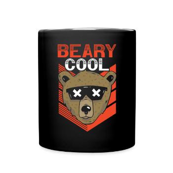 Beary Cool Bear Lover Wildlife Animal Bear - Full Colour Mug - black - Front