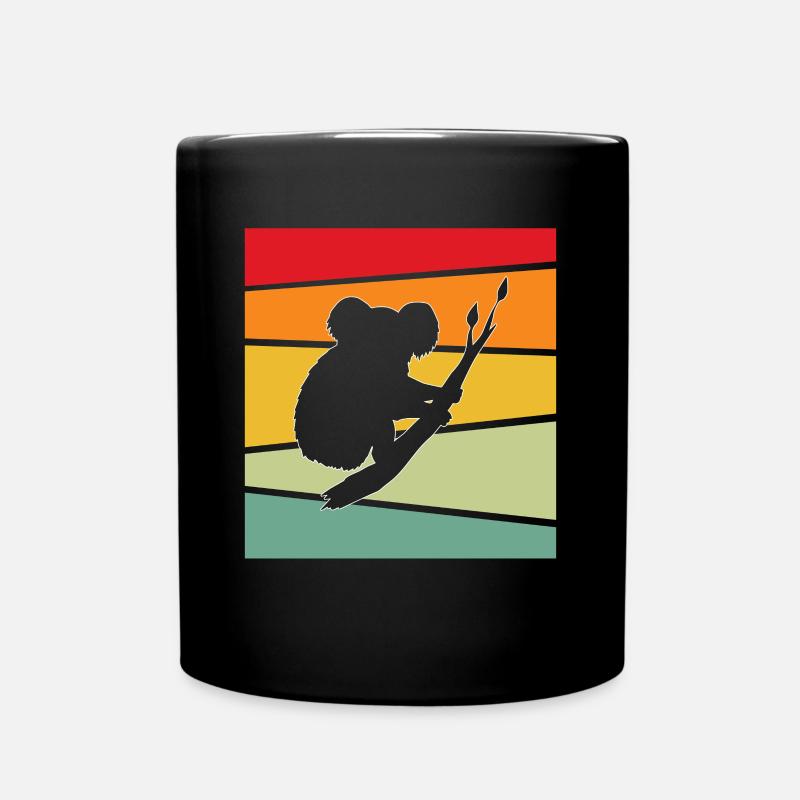 Koala Retro - Tasse einfarbig - Schwarz