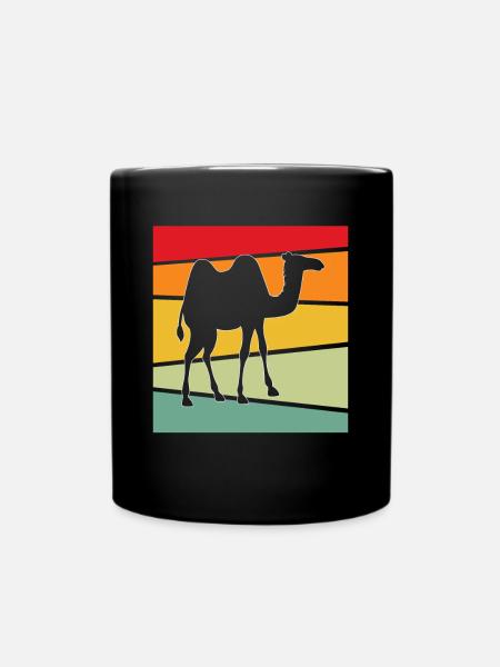 Kamel Retro - Tasse einfarbig - Schwarz