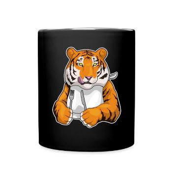 Tiger Cutlery Cooking Kitchen - Full Colour Mug - black - Front