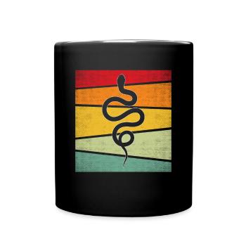 Serpent Rétro - Mug uni - noir - Devant