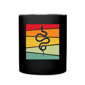 Snake Retro - Full Colour Mug - black - Front