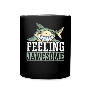 Feeling Jawesome Shark Lover Biologiste marin - Mug uni - noir - Devant