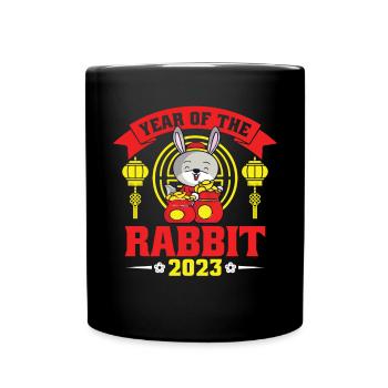 Année du Lapin 2023 - Mug uni - noir - Devant