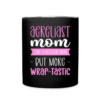 Maman aéréiste - comme une mère normale, mais - Mug uni - noir - Devant