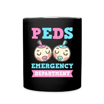 PEDS emergency room. Newborn NICU - Full Colour Mug - black - Front