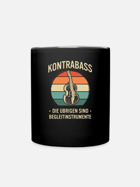 Kontrabass Kontrabassspieler Kontrabassist - Tasse einfarbig - Schwarz