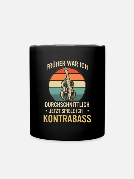 Kontrabass Kontrabassspieler Kontrabassist - Tasse einfarbig - Schwarz