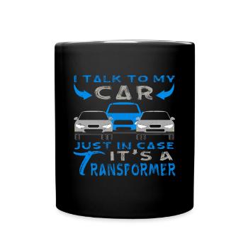 Tuning Spruch für Motorsport / Auto Fans - Tasse einfarbig - Schwarz - Vorne