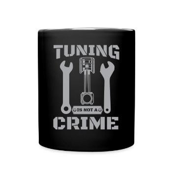Tuning Spruch für Motorsport / Auto Fans - Tasse einfarbig - Schwarz - Vorne