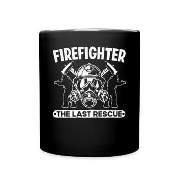 Feuerwehrmann Firefighter Last Rescue Feuerwehr - Full Colour Mug - black - Front