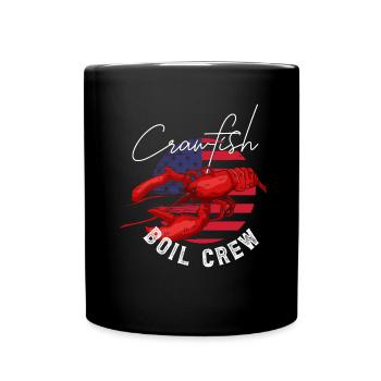 USA Flag America Flag Crawfish Shirt - Full Colour Mug - black - Front