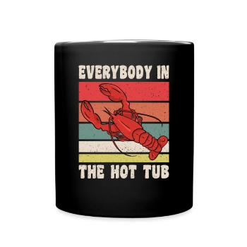 Everybody In The Hot Tub Shirt Crawfish - Tasse einfarbig - Schwarz - Vorne