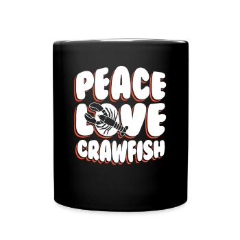 Peace Love Crawfish Shirt Gift - Full Colour Mug - black - Front