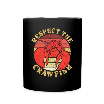 Respect The Crawfish Shirt Gift - Full Colour Mug - black - Front