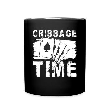 Cribbage Time Shirt Cadeau - Mug uni - noir - Devant