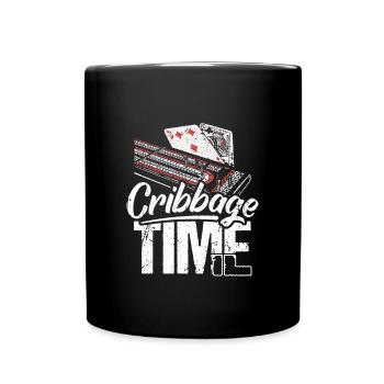 Cribbage Time Shirt Geschenk - Tasse einfarbig - Schwarz - Vorne