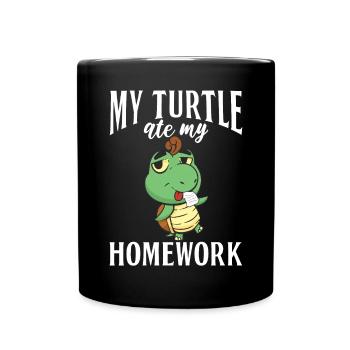 Turtle Owner Gift Turtle Lover - Full Colour Mug - black - Front