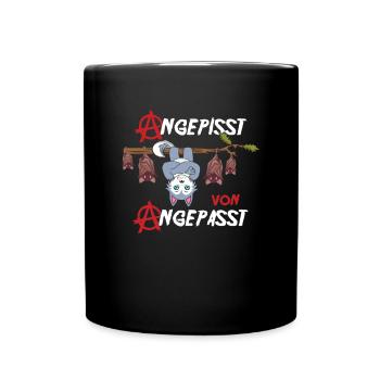 Angepisst von Angepasst Be Different Husky Hund - Tasse einfarbig - Schwarz - Vorne