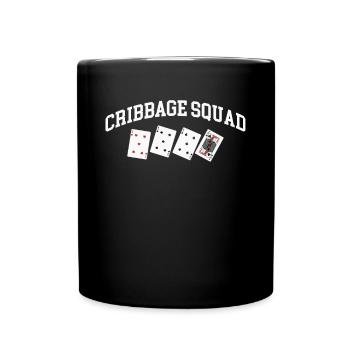 Cribbage Squad Shirt Geschenk - Tasse einfarbig - Schwarz - Vorne