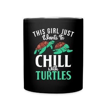 Turtle Owner Gift Turtle Lover - Full Colour Mug - black - Front
