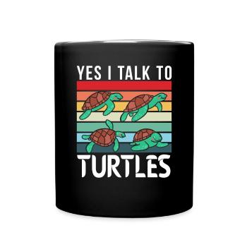 Turtle Owner Gift Turtle Lover - Full Colour Mug - black - Front