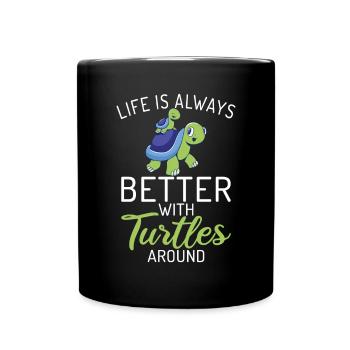 Turtle Owner Gift Turtle Lover - Full Colour Mug - black - Front