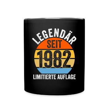 41 Jahre Geburtstag Jahrgang 1982 - Tasse einfarbig - Schwarz - Vorne