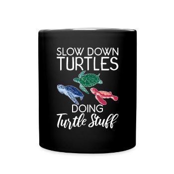 Turtle Owner Gift Turtle Lover - Full Colour Mug - black - Front
