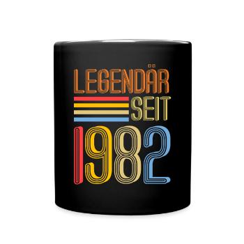 Jahrgang 1982 41 Jahre Geburtstag - Tasse einfarbig - Schwarz - Vorne