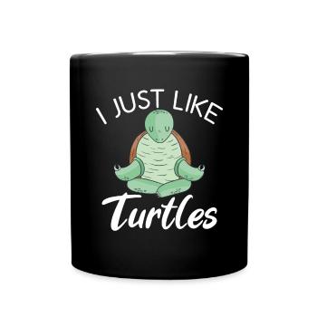 Turtle Owner Gift Turtle Lover - Full Colour Mug - black - Front