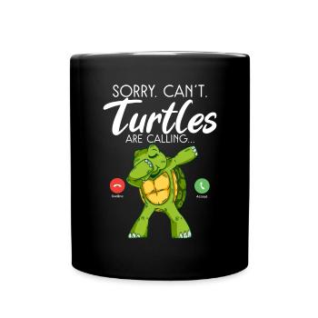 Turtle Owner Gift Turtle Lover - Full Colour Mug - black - Front