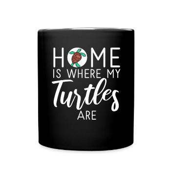 Turtle Owner Gift Turtle Lover - Full Colour Mug - black - Front