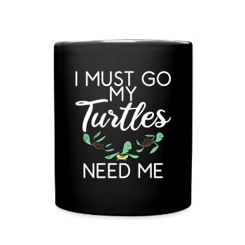 Turtle Owner Gift Turtle Lover - Full Colour Mug - black - Front