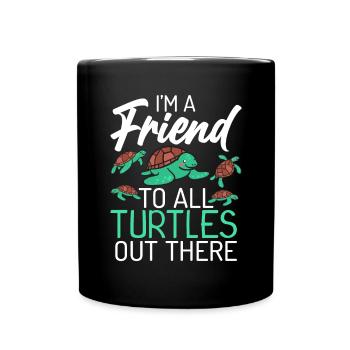 Turtle Owner Gift Turtle Lover - Full Colour Mug - black - Front
