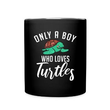 Turtle Owner Gift Turtle Lover - Full Colour Mug - black - Front