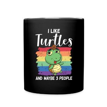 Turtle Owner Gift Turtle Lover - Full Colour Mug - black - Front