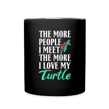 Turtle Owner Gift Turtle Lover - Full Colour Mug - black - Front