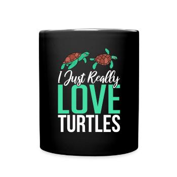 Turtle Owner Gift Turtle Lover - Full Colour Mug - black - Front