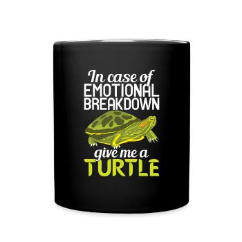 Turtle Owner Gift Turtle Lover - Full Colour Mug - black - Front