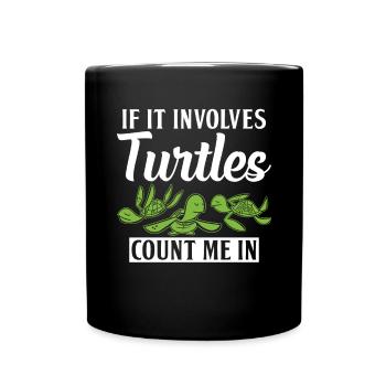 Turtle Owner Gift Turtle Lover - Full Colour Mug - black - Front