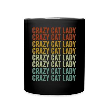 Crazy Cat Lady Purple Cats - Mug uni - noir - Devant