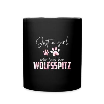 Keeshond - Full Colour Mug - black - Front