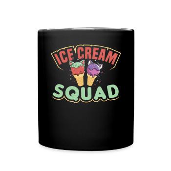 Troupe de crème glacée - Mug uni - noir - Devant