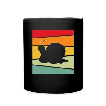 Snail Retro - Full Colour Mug - black - Front