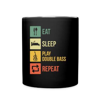 Double bass Double bass player Double bass player - Full Colour Mug - black - Front